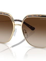Michael Kors Gold Greenpoint Metal Framed Sunglasses - Image 2 of 5