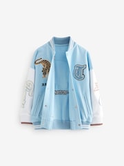 Blue/White Tiger Varsity Bomber Jacket (3-16yrs) - Image 2 of 9