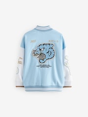 Blue/White Tiger Varsity Bomber Jacket (3-16yrs) - Image 3 of 9