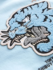 Blue/White Tiger Varsity Bomber Jacket (3-16yrs) - Image 5 of 9