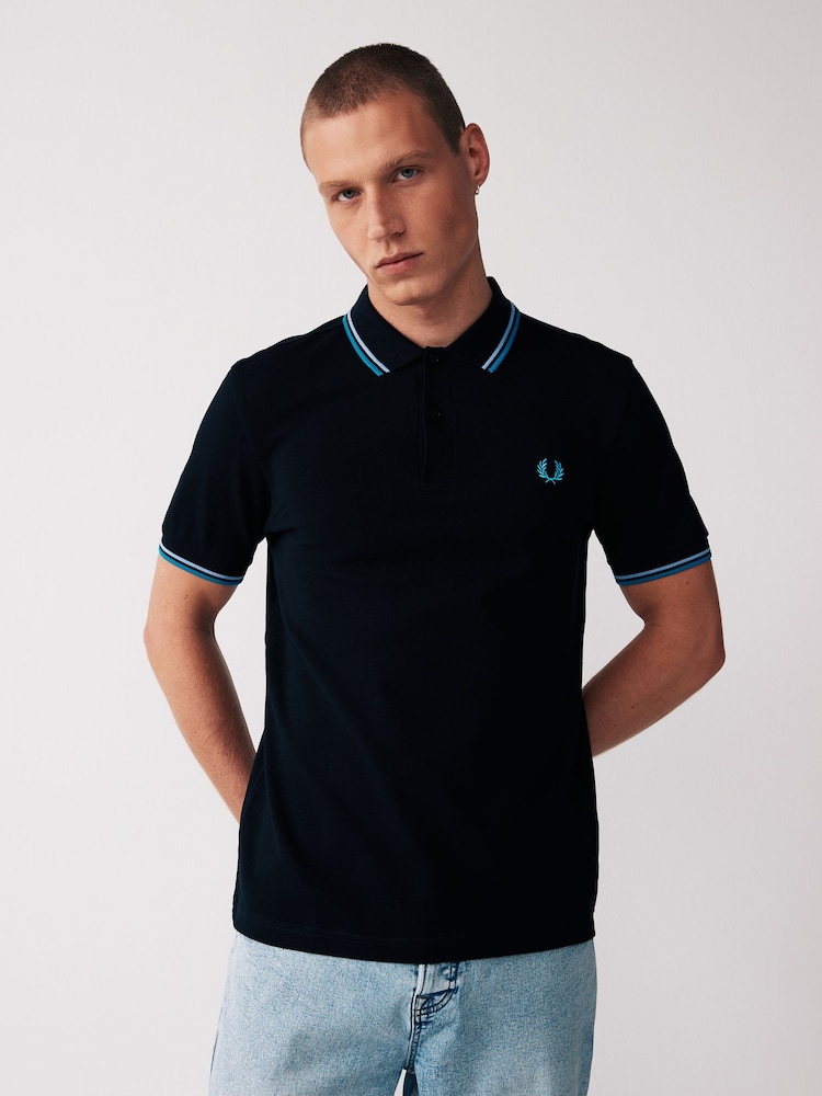 Fred Perry Mens Twin Tipped Polo Shirt - Image 1 of 4