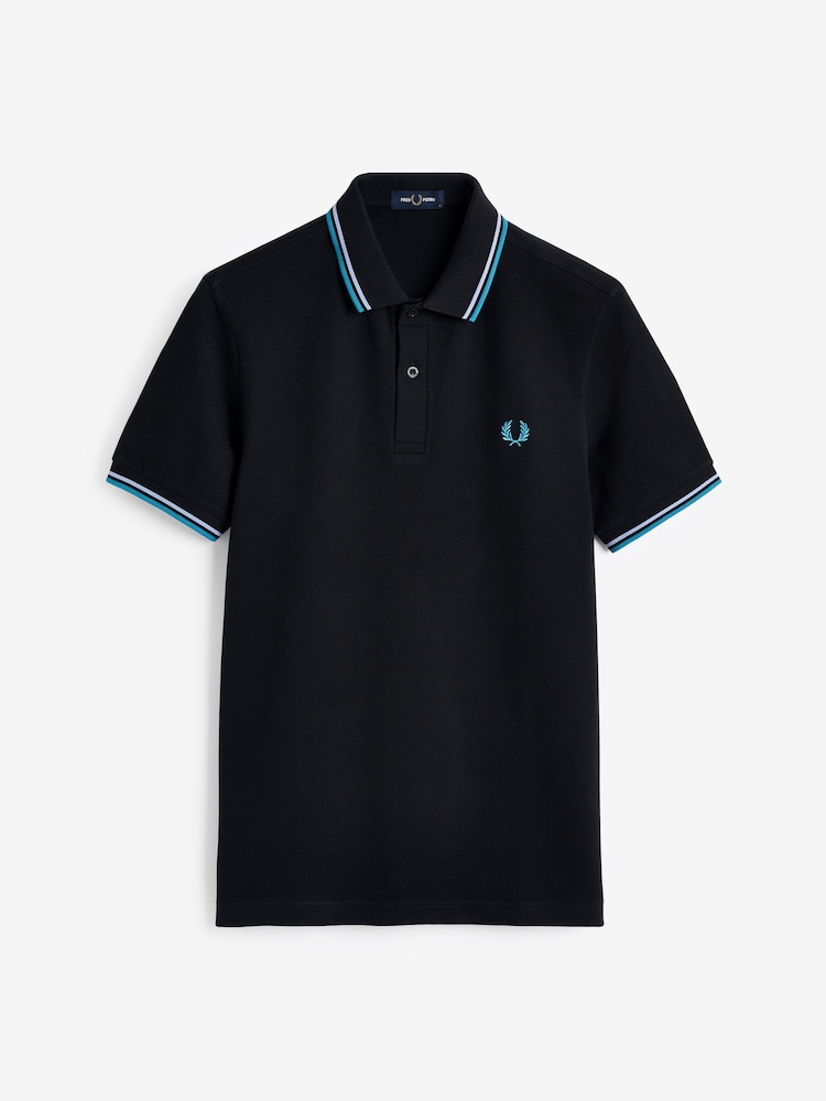 Fred Perry Mens Twin Tipped Polo Shirt - Image 4 of 4