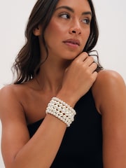Mood Gold Tone Pearl Stretch Multipack Bracelet - Image 2 of 3