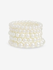 Mood Gold Tone Pearl Stretch Multipack Bracelet - Image 3 of 3