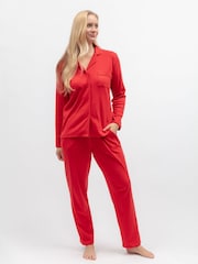Rød - Cyberjammies Revere Ribbet Jersey Pyjamassett - Bilde 2 av 3