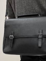 Black Briefcase Messenger Bag - Image 3 of 7
