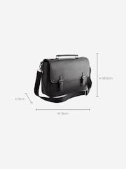 Black Briefcase Messenger Bag - Image 4 of 7