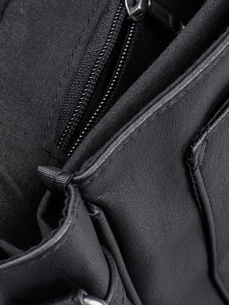Black Briefcase Messenger Bag - Image 7 of 7