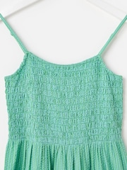 Oliver Bonas Green Striped Strappy Cropped Jumpsuit - Image 3 of 6