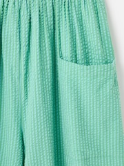 Oliver Bonas Green Striped Strappy Cropped Jumpsuit - Image 5 of 6