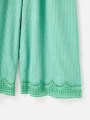 Oliver Bonas Green Striped Strappy Cropped Jumpsuit - Image 6 of 6
