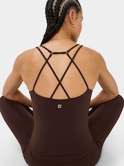 Sweaty Betty Brown Ultimate Studio Strappy Back Bra Tank - Image 2 of 5