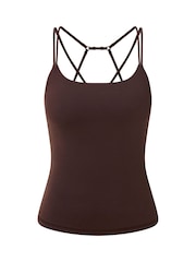 Sweaty Betty Brown Ultimate Studio Strappy Back Bra Tank - Image 4 of 5