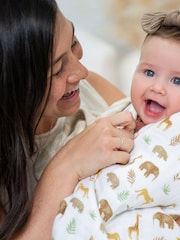 aden + anais Animal Essentials 100% Cotton Muslin Blanket - Image 1 of 3
