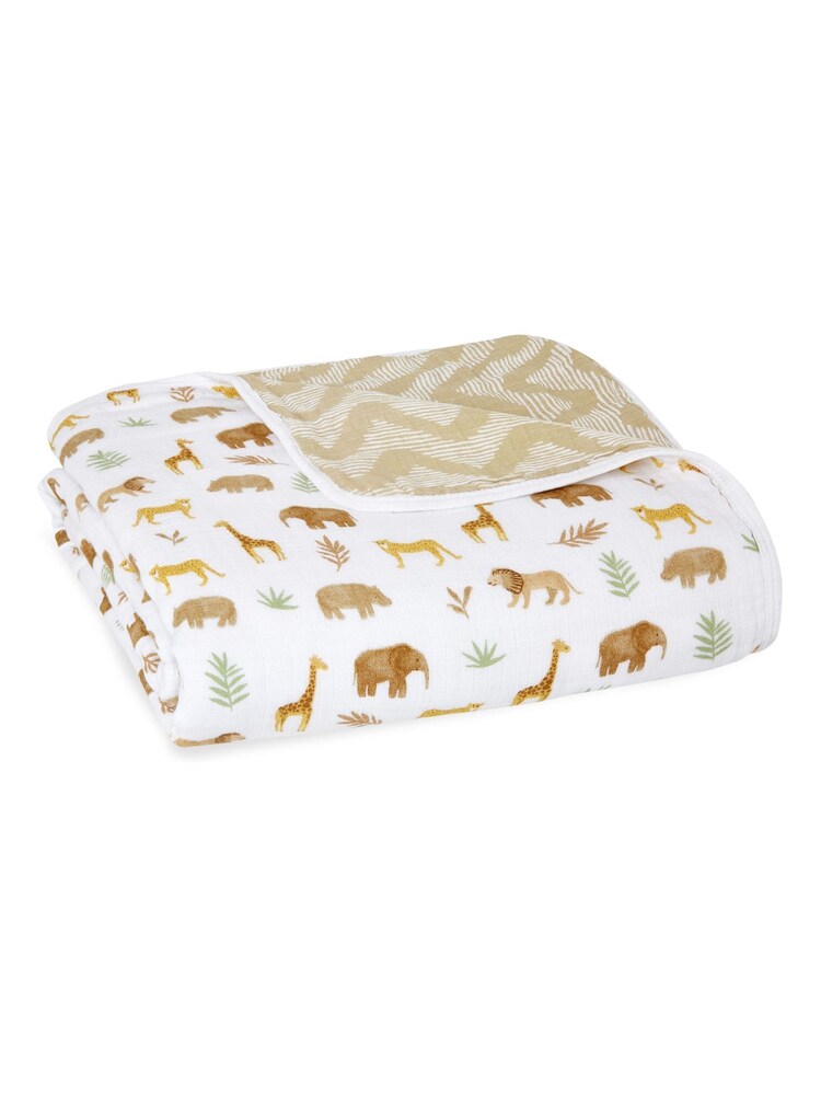 aden + anais Animal Essentials 100% Cotton Muslin Blanket - Image 2 of 3