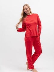 Cyberjammies Red Slouch Ribbed Jersey Pyjamas Set - Image 1 of 3