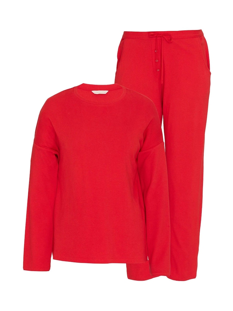 Cyberjammies Red Slouch Ribbed Jersey Pyjamas Set - Image 3 of 3