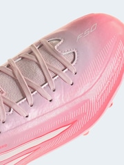 adidas Pink F50 Sparkfusion League Mid Cut Firm/Artificial Ground Football Boots - Image 9 of 9