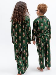 Cyberjammies Green Nutcracker Printed Long Sleeve Pyjamas Set - Image 3 of 3