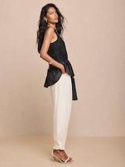 Mint Velvet White Tailored Balloon Trousers - Image 5 of 7
