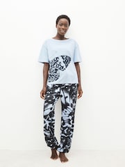 Blue Butterfly Cotton Short Sleeve Pyjamas - Image 2 of 8