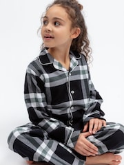 Cyberjammies Black Check Long Sleeve Pyjamas Set - Image 2 of 3