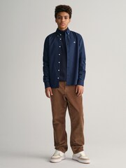 GANT Blue Shield Logo Oxford 100% Cotton Shirt - Image 1 of 4