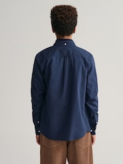 GANT Blue Shield Logo Oxford 100% Cotton Shirt - Image 2 of 4