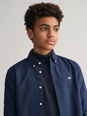 GANT Blue Shield Logo Oxford 100% Cotton Shirt - Image 3 of 4