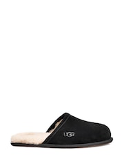 UGG Black Faux Fur Lined Scuff Slippers - Image 1 of 6