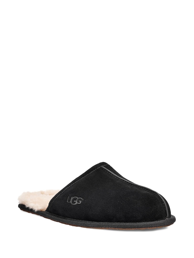 UGG Black Faux Fur Lined Scuff Slippers - Image 2 of 6