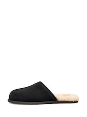 UGG Black Faux Fur Lined Scuff Slippers - Image 3 of 6