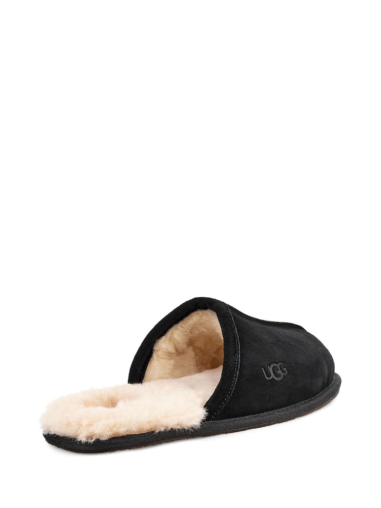 Buy UGG Black Mens Sheepskin Lined Chestnut Brown Scuff Slippers