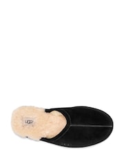 UGG Black Faux Fur Lined Scuff Slippers - Image 5 of 6