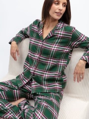 Cyberjammies Green Lightly Brushed Check Pyjamas Set - Image 1 of 4
