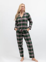 Cyberjammies Green Lightly Brushed Check Pyjamas Set - Image 2 of 4