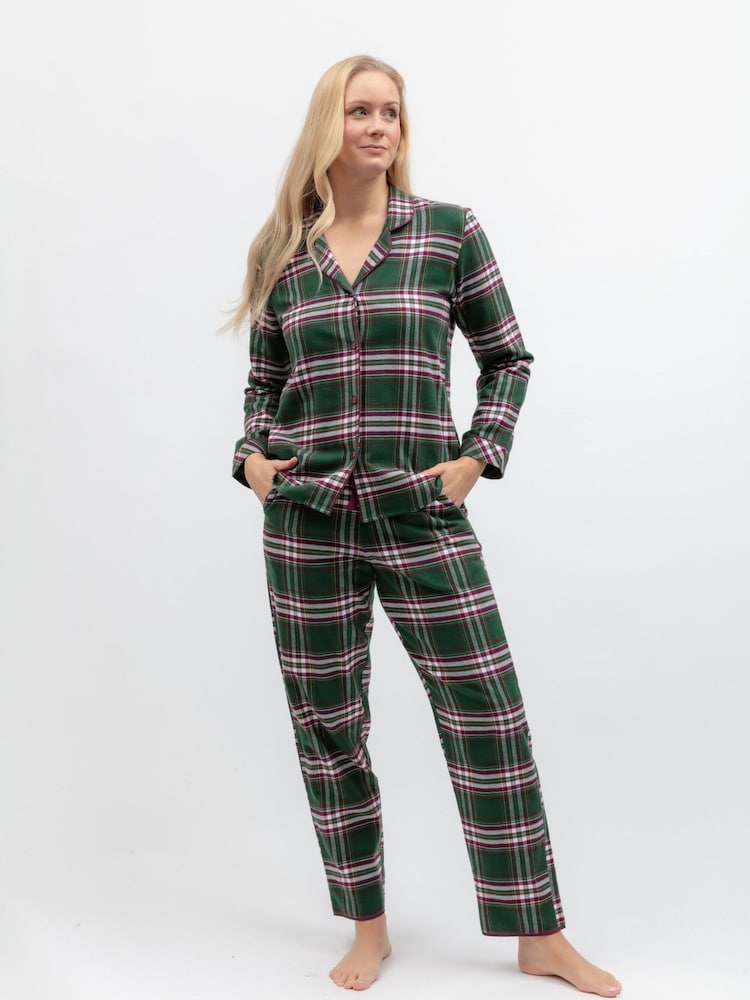 Cyberjammies Green Lightly Brushed Check Pyjamas Set - Image 2 of 4 Cyberjammies Green Lightly Brushed Check Pyjamas Set - Image 2 of 4