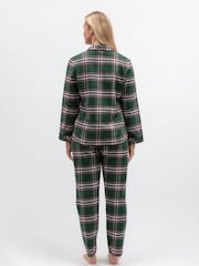 Cyberjammies Green Lightly Brushed Check Pyjamas Set - Image 3 of 4