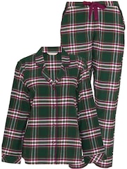 Cyberjammies Green Lightly Brushed Check Pyjamas Set - Image 4 of 4