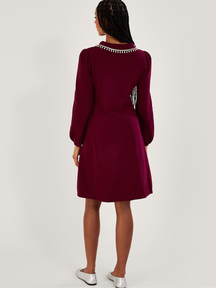 Monsoon Pink Cleo Collar Dress - Image 2 of 5