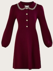 Monsoon Pink Cleo Collar Dress - Image 5 of 5