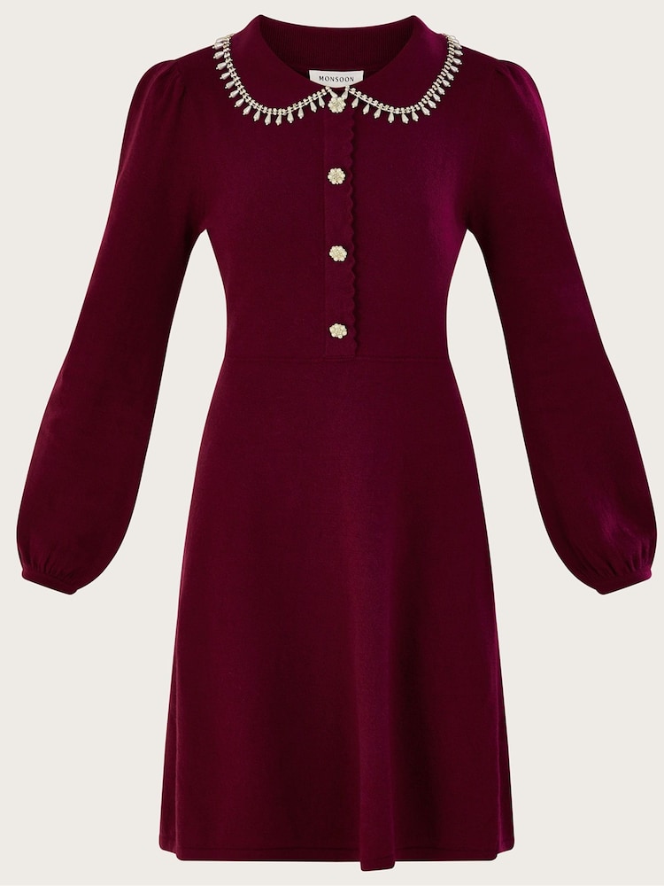 Monsoon Pink Cleo Collar Dress - Image 5 of 5