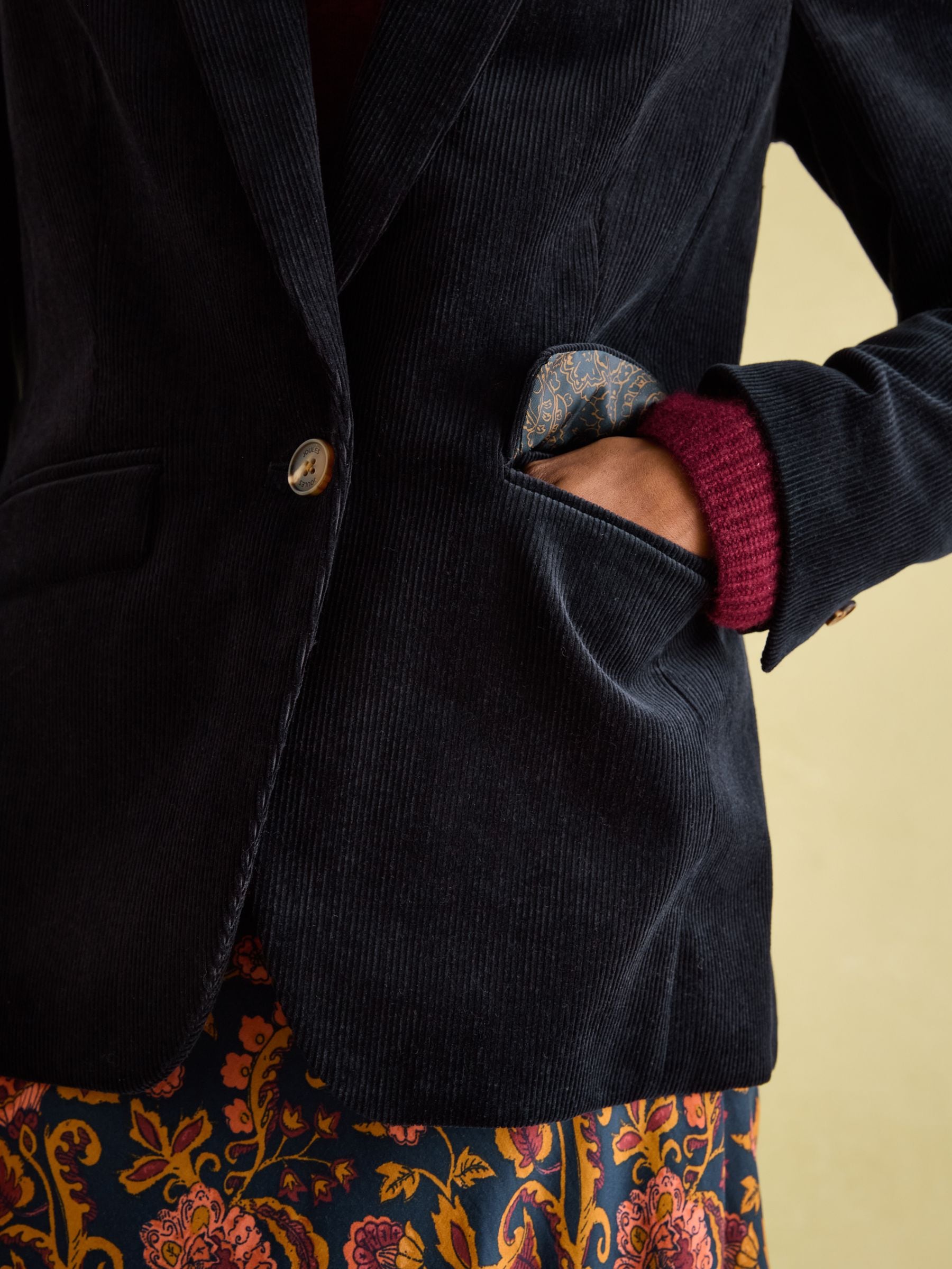 Buy Joules Holton Navy Blue Corduroy Blazer from Next Luxembourg