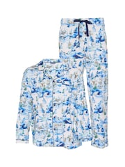 Blå vinterlandskap - Cyberjammies Mönstrad Pyjamas Set - Bild 4 av 4