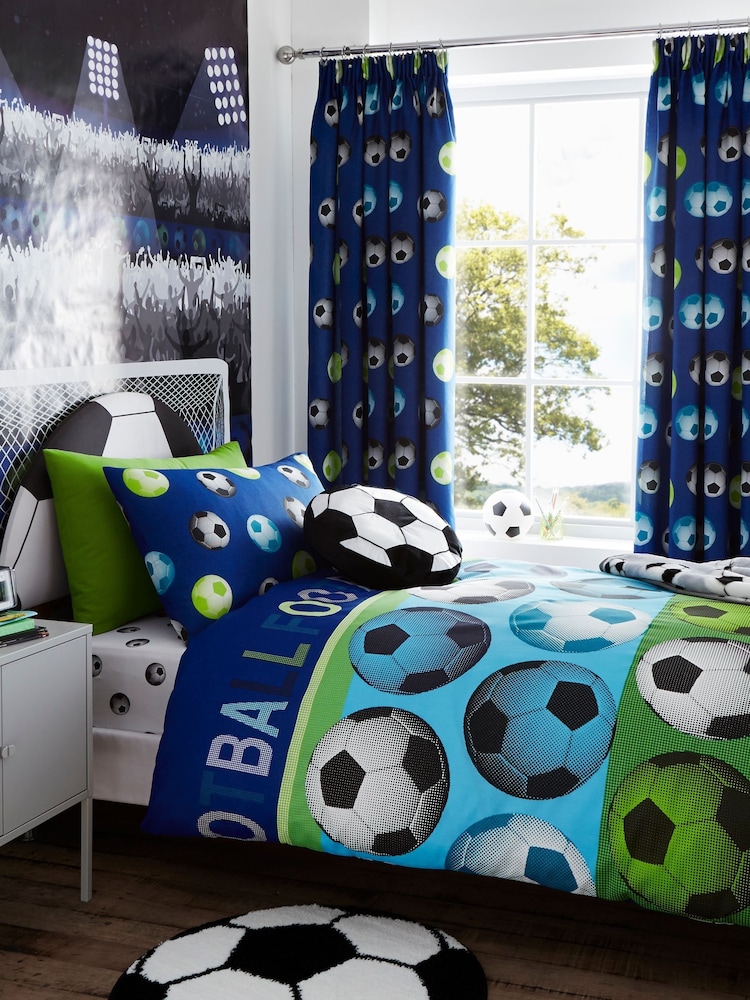 Catherine Lansfield – Bettbezug- und Kissenbezug-Set mit Fußballmotiv - Bild 1 von 3 Catherine Lansfield – Bettbezug- und Kissenbezug-Set mit Fußballmotiv - Bild 1 von 3
