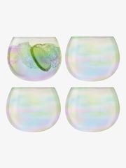 LSA International Pearl White Bubble Rocking 350ml Set Of 4 Tumblers - Image 1 of 1