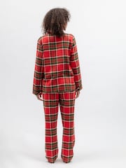 Cyberjammies Red Lightly Brushed Check Pyjamas Set - Image 3 of 4