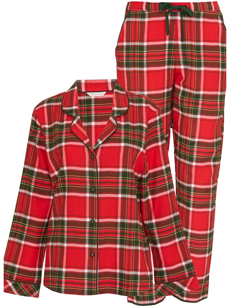 Cyberjammies Red Lightly Brushed Check Pyjamas Set - Image 4 of 4