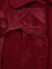 Reiss Red Valerie 4-9 yrs Wool Blend Bow Coat - Image 6 of 6