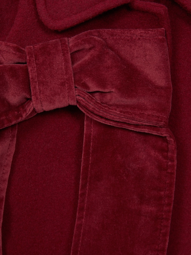 Reiss Red Valerie 4-9 yrs Wool Blend Bow Coat - Image 6 of 6